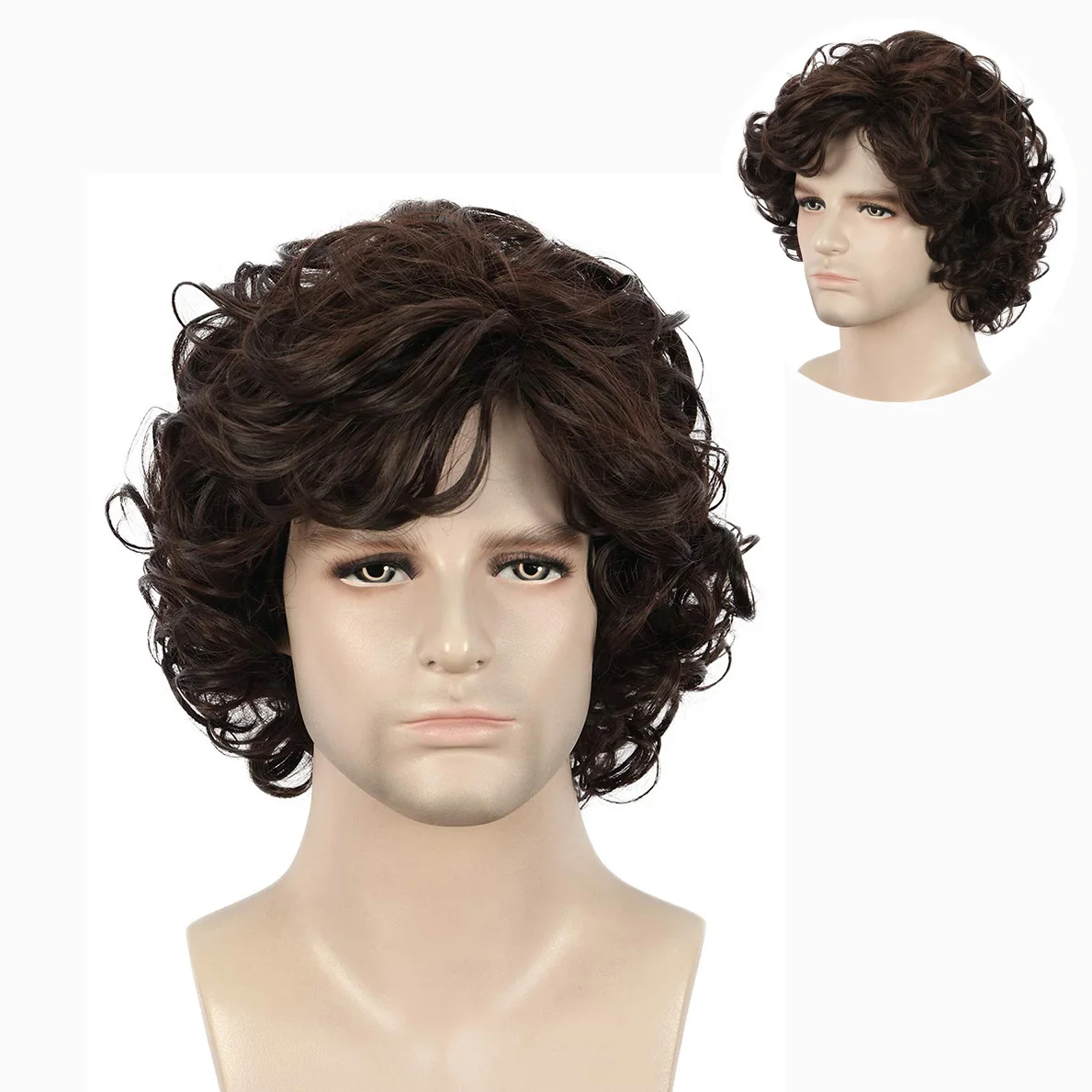 Gres Men Short Wavy Brown Wig Halloween Cosplay Costume Synthetic Hair Wig High Temperature Fiber Machine Made
Gres Men Short Wavy Brown Wig Halloween Cosplay Costume Synthetic Hair Wig High Temperature Fiber Machine Made