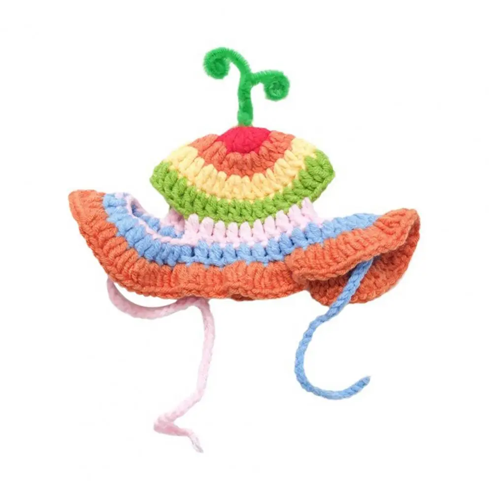 Bright Colors Pet Hat Colorful Rainbow Knitted Pet Hat with Lace-up Design for Cats Dogs Adjustable Size Party Photo Props
Bright Colors Pet Hat Colorful Rainbow Knitted Pet Hat with Lace-up Design for Cats Dogs Adjustable Size Party Photo Props