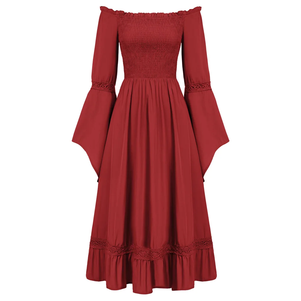 Women Elegant Fashion Casual Evening Dresses Renaissance Off Shoulder Dress Long Sleeve Smocked Bodice Maxi Dress 2023
Women Elegant Fashion Casual Evening Dresses Renaissance Off Shoulder Dress Long Sleeve Smocked Bodice Maxi Dress 2023