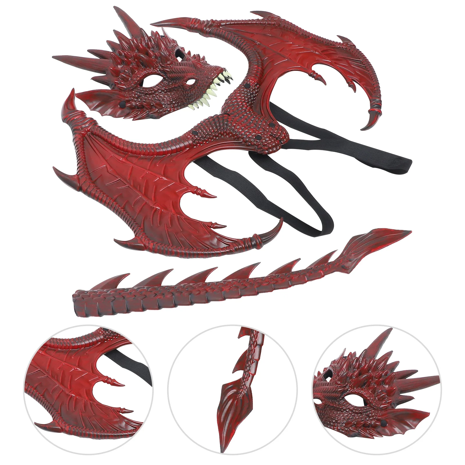Dragon Mask Wings Children's Prop Kids Masquerade Cosplay Costume Halloween Supplies Tail Accessories Party Props
Dragon Mask Wings Children's Prop Kids Masquerade Cosplay Costume Halloween Supplies Tail Accessories Party Props