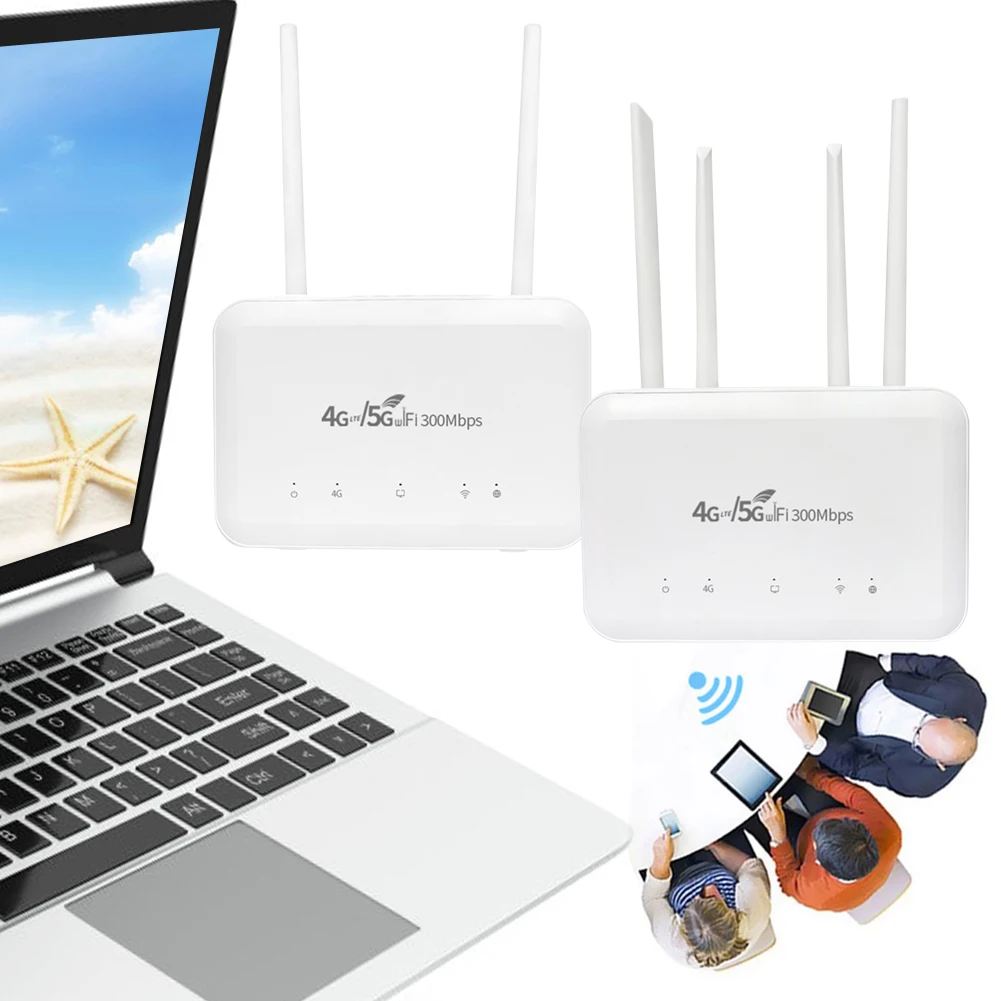 

4G LTE WiFi Router Wi-Fi Hotspot with SIM Card Slot 300Mbps Wireless Mobile WiFi Hotspot Routers DNS VPN