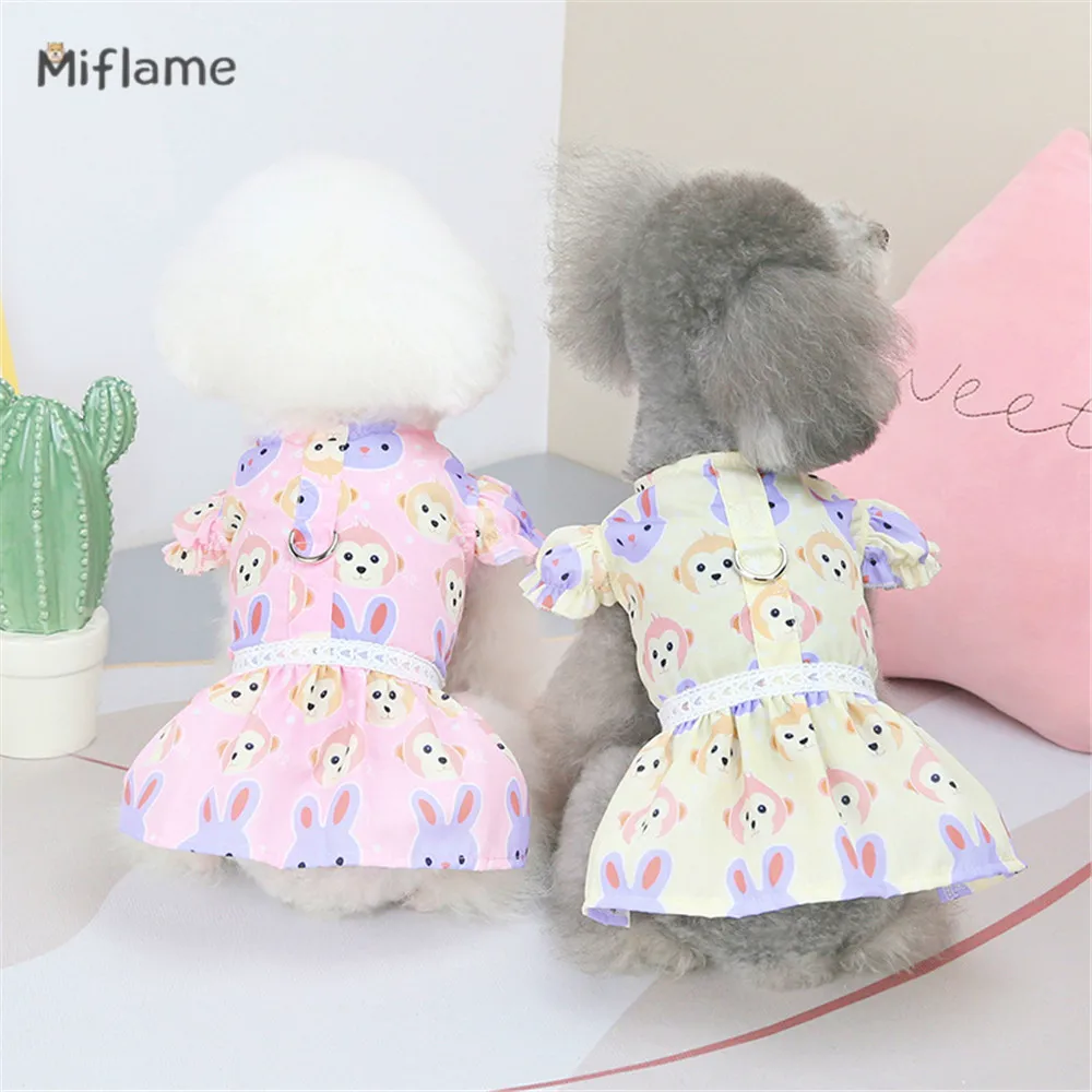 Miflame Pet Supplies Summer Puppy Clothes Monkey Rabbit Print Skirt Pomeranian Princess Skirt Cotton Dog Clothes Without Leash
Miflame Pet Supplies Summer Puppy Clothes Monkey Rabbit Print Skirt Pomeranian Princess Skirt Cotton Dog Clothes Without Leash
