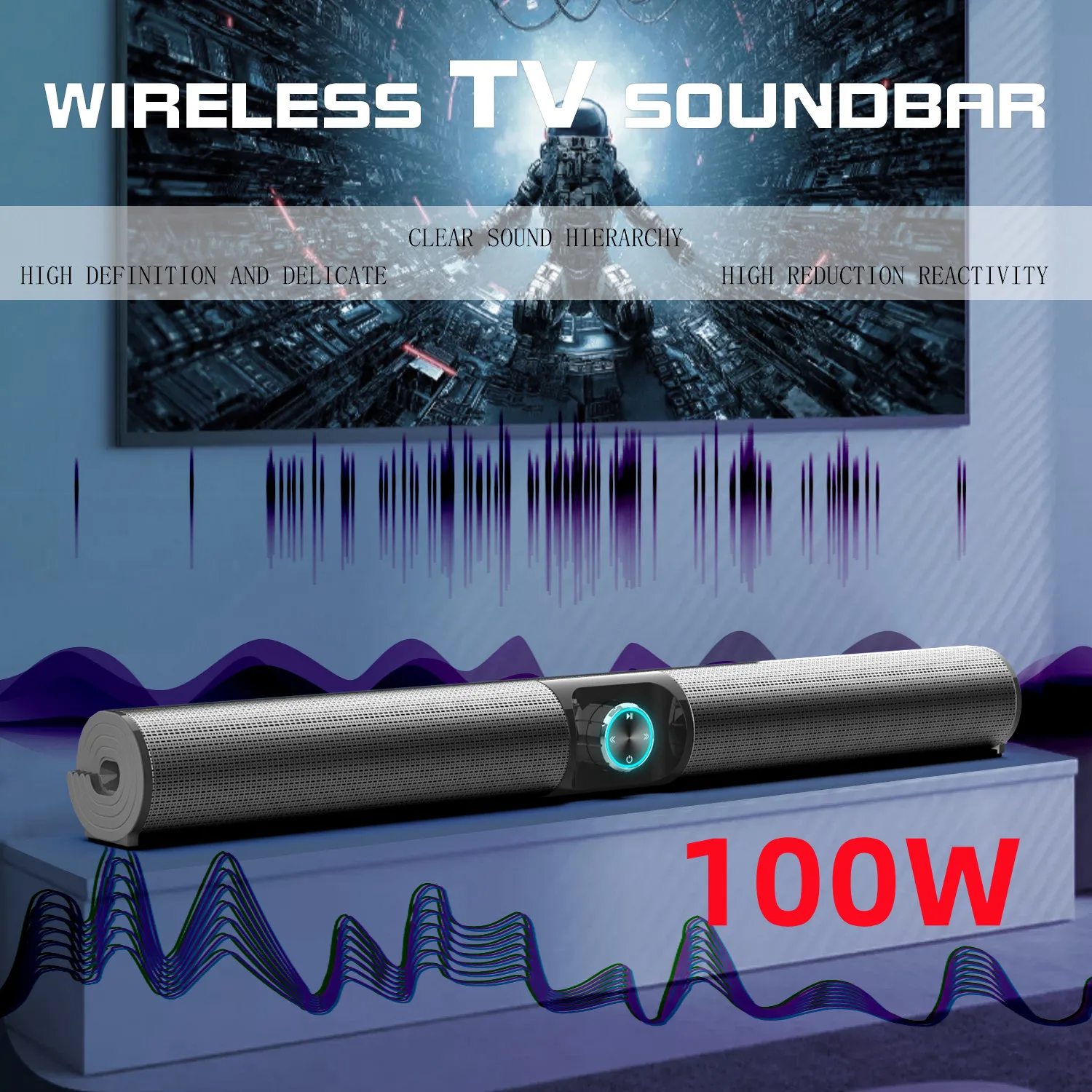 

High-power Home Theater Wireless Computer Bluetooth Speakers Wired And Outdoor Waterproof Portable Surround FM Radio TV Soundbar