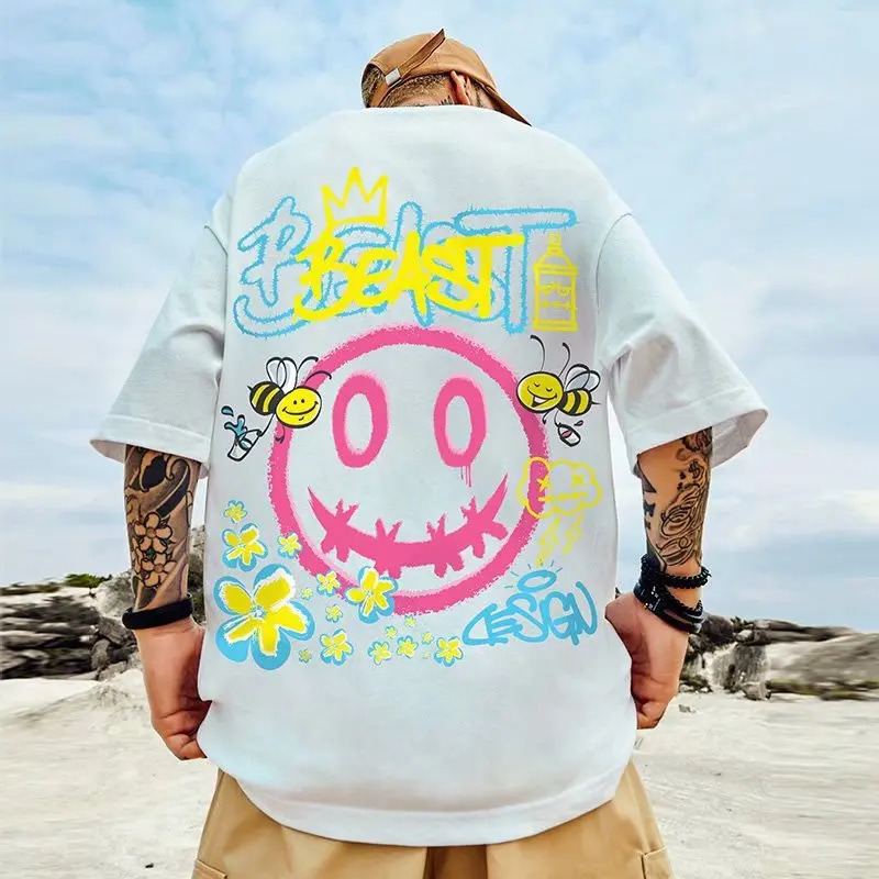 Little devil white tide brand short sleeve t-shirt men's tide loose national tide half sleeve large oversize T-shirt summer
Little devil white tide brand short sleeve t-shirt men's tide loose national tide half sleeve large oversize T-shirt summer