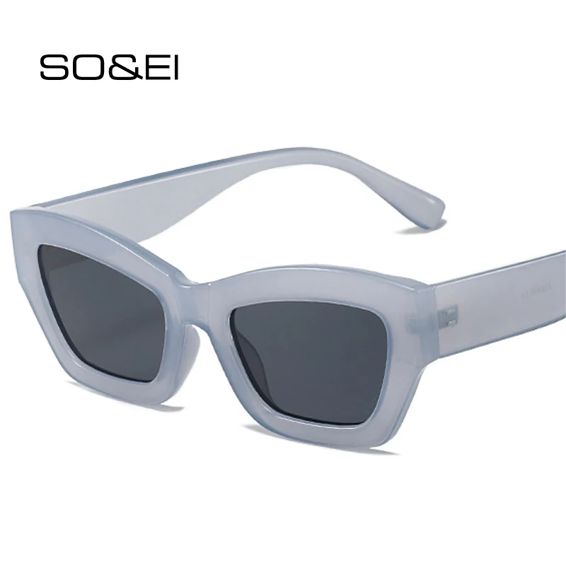 SO&EI Ins Popular Fashion Cat Eye Jelly Color Sunglasses Women Retro Blue Pink Trending Square Sun Glasses
SO&EI Ins Popular Fashion Cat Eye Jelly Color Sunglasses Women Retro Blue Pink Trending Square Sun Glasses