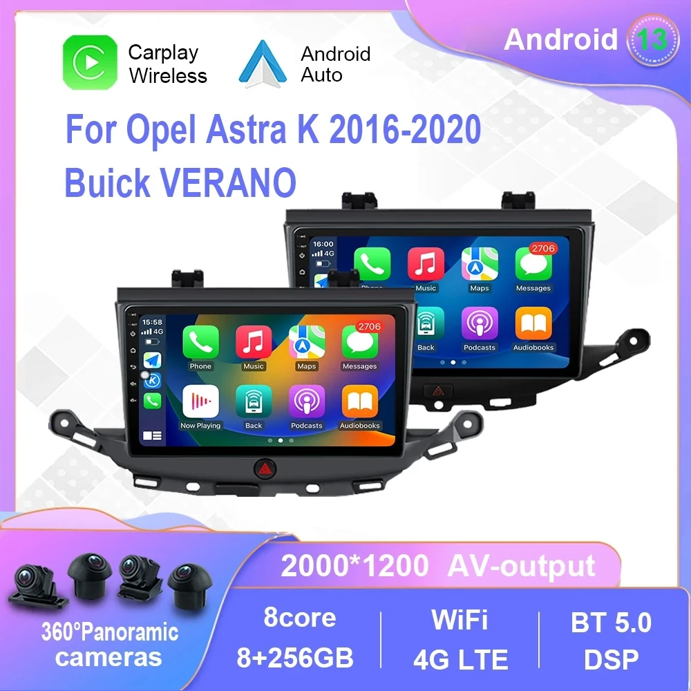 Android 12.0 For Opel Astra K 2016-2020/Buick VERANO Multimedia Player Auto Radio GPS Carplay 4G WiFi DSP Bluetooth
Android 12.0 For Opel Astra K 2016-2020/Buick VERANO Multimedia Player Auto Radio GPS Carplay 4G WiFi DSP Bluetooth