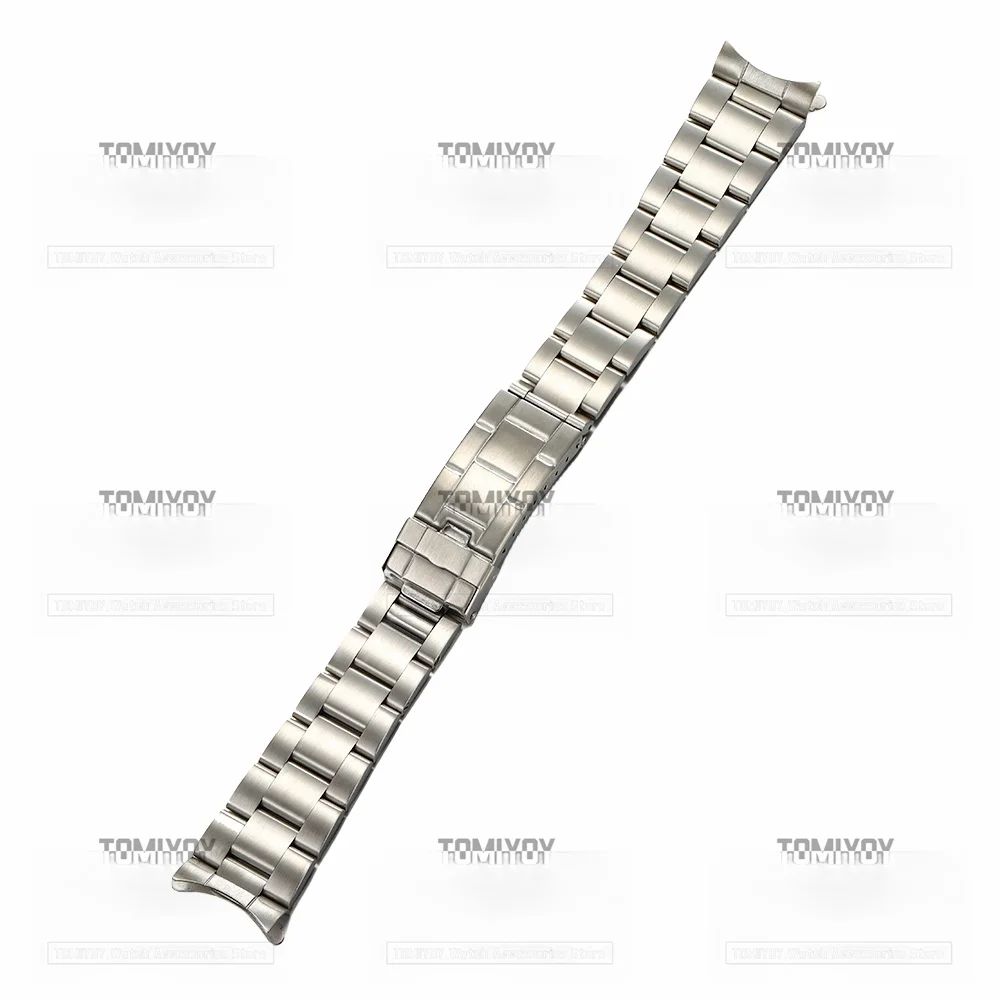 

20MM 316L Stainlee Steel Vintage Grid Buckle Curved End Oyster Watch Band Strap Fit for RLX 116719 16570 16610 93150