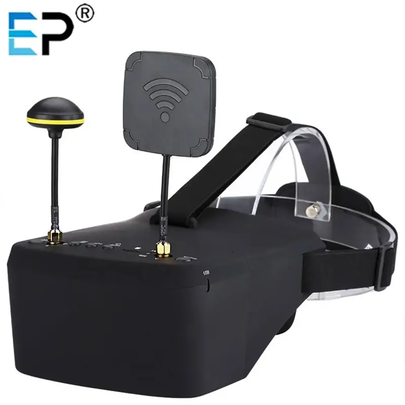 

2022 New In Stock EV800D 5.8G 40CH 5 Inch 800*480 Video Headset HD DVR Diversity FPV Goggles With Battery For RC Model