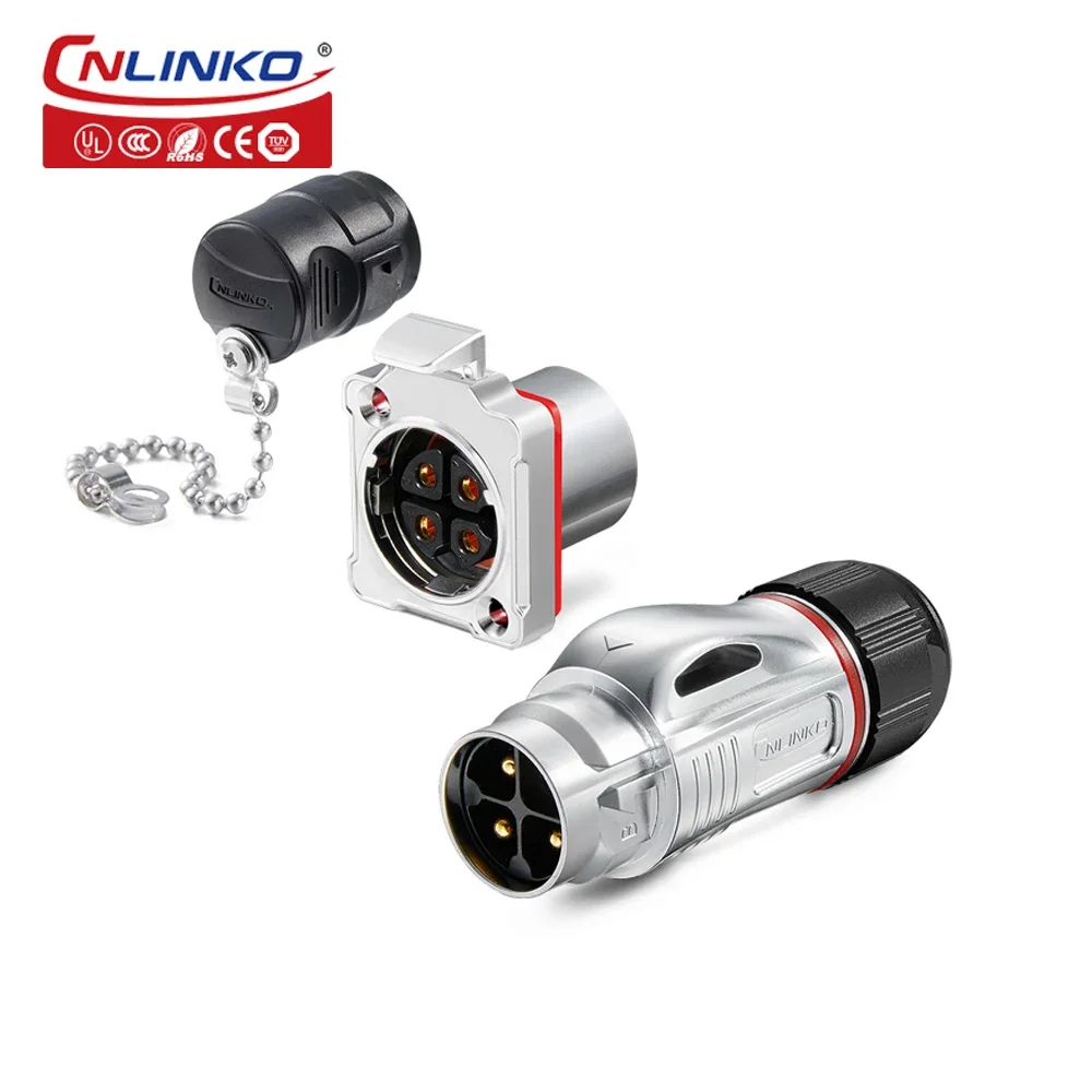 Cnlinko BD24 Metal panel mount connector 4 pin industrial waterproof IP67 power connector
Cnlinko BD24 Metal panel mount connector 4 pin industrial waterproof IP67 power connector