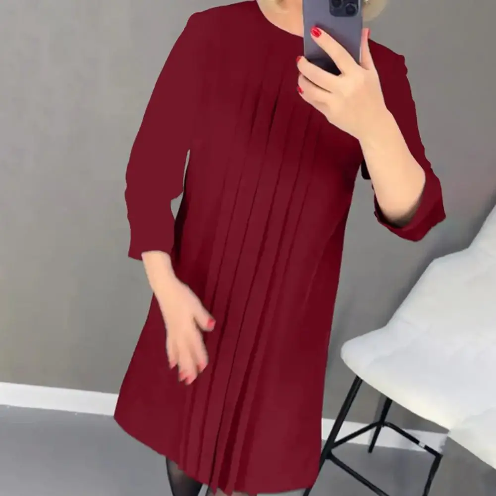 Everyday Dress Style Dress Elegant See-through Mesh Long Sleeve Midi Dress for Women Soft Pleated Knee Length Pullover O Neck
Everyday Dress Style Dress Elegant See-through Mesh Long Sleeve Midi Dress for Women Soft Pleated Knee Length Pullover O Neck