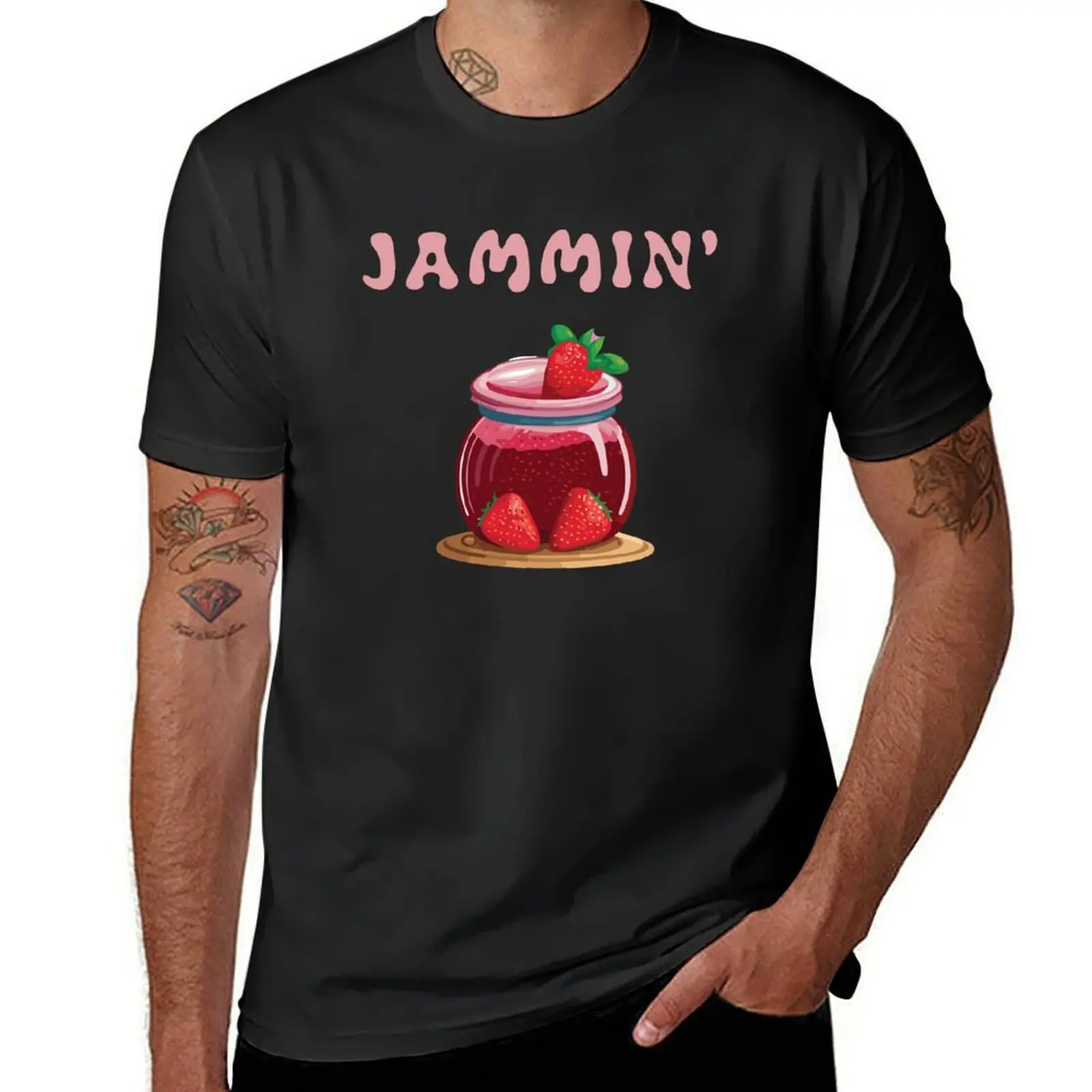 Футболка Jammin с рисунком клубники и джема, винтажные рубашки, мужские футболки с графическим рисунком, футболки чемпиона
Футболка Jammin с рисунком клубники и джема, винтажные рубашки, мужские футболки с графическим рисунком, футболки чемпиона