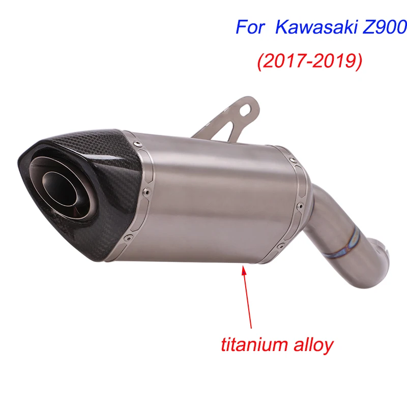 

Z900 Escape Motorcycle Exhaust Mid Link Tube And Muffler Titanium Alloy Exhaust System For Kawasaki Z900 2017-2019