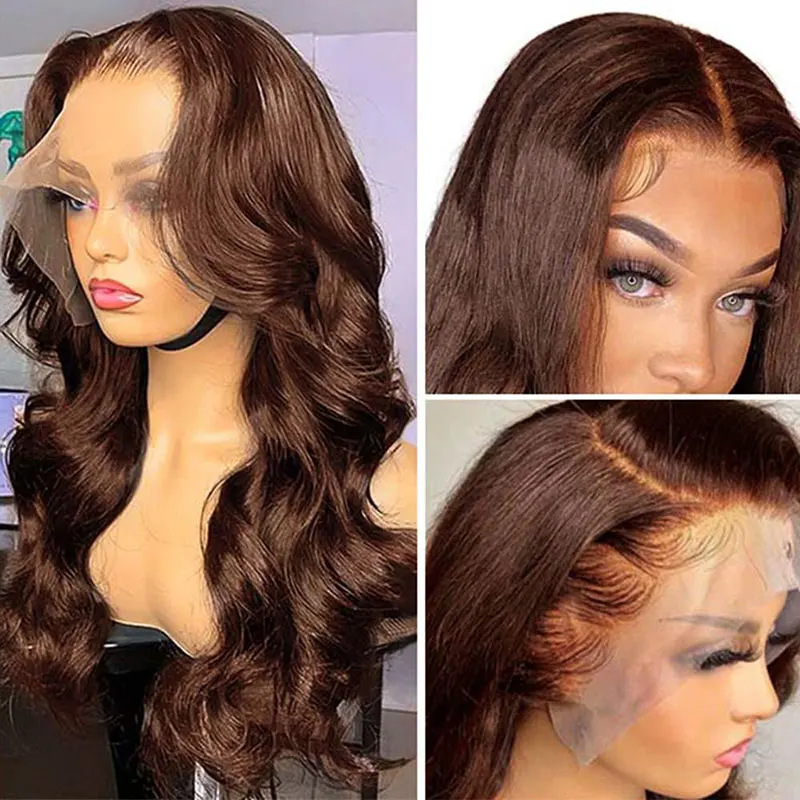Pre Plucked Synthetic 13X4 Lace Front Wig Glueless Chocolate Brown Body Wave High Quality Heat Resistant Fiber Hair For Women
Pre Plucked Synthetic 13X4 Lace Front Wig Glueless Chocolate Brown Body Wave High Quality Heat Resistant Fiber Hair For Women