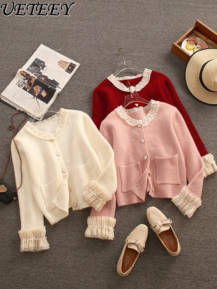 Autumn and Winter Retro High-Grade Solid Color Short Sweater Sweet Fashion Crew Neck Long Sleeve Cardigan Coat for Women
Autumn and Winter Retro High-Grade Solid Color Short Sweater Sweet Fashion Crew Neck Long Sleeve Cardigan Coat for Women