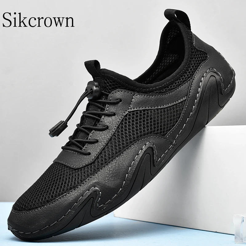 Men's Sandals Summer Hiking Shoes Barefoot Shoes Walking Stitched Sole Soft Leather Mesh Stitching Breathable Lightweight Casual
Men's Sandals Summer Hiking Shoes Barefoot Shoes Walking Stitched Sole Soft Leather Mesh Stitching Breathable Lightweight Casual