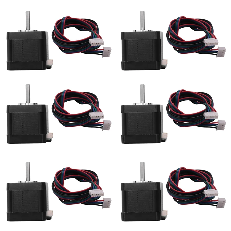 HOT SALE 6X 3D Printer Motors, Nema 17 Stepper Motor,40Mm High Torque Bipolar Dc Step Motor Kit, For 3D Printer Engraving
HOT SALE 6X 3D Printer Motors, Nema 17 Stepper Motor,40Mm High Torque Bipolar Dc Step Motor Kit, For 3D Printer Engraving