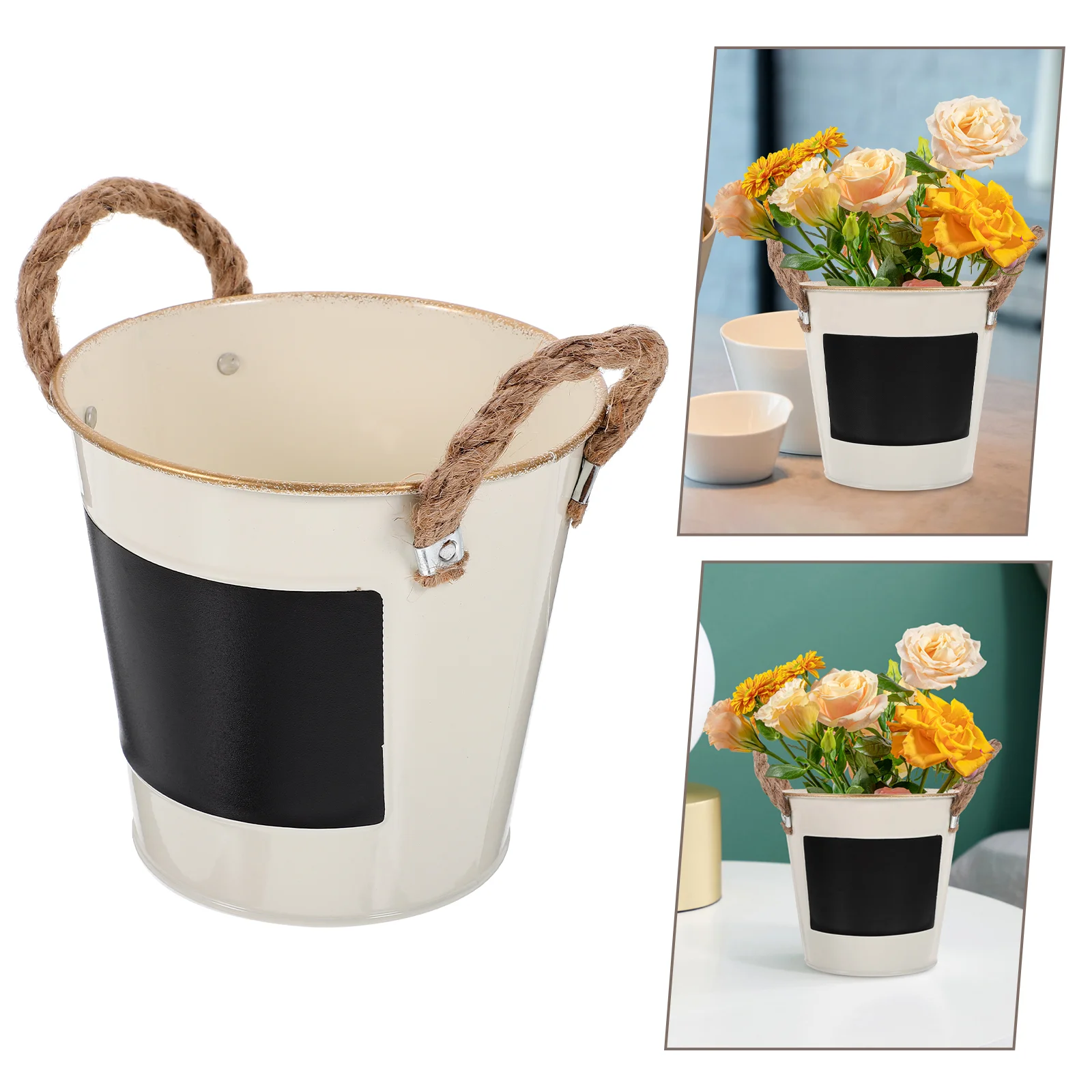Office Decor Small Blackboard Flower Pot Decorative Vase Iron Bucket Tin Plant Adornment Vintage
Office Decor Small Blackboard Flower Pot Decorative Vase Iron Bucket Tin Plant Adornment Vintage