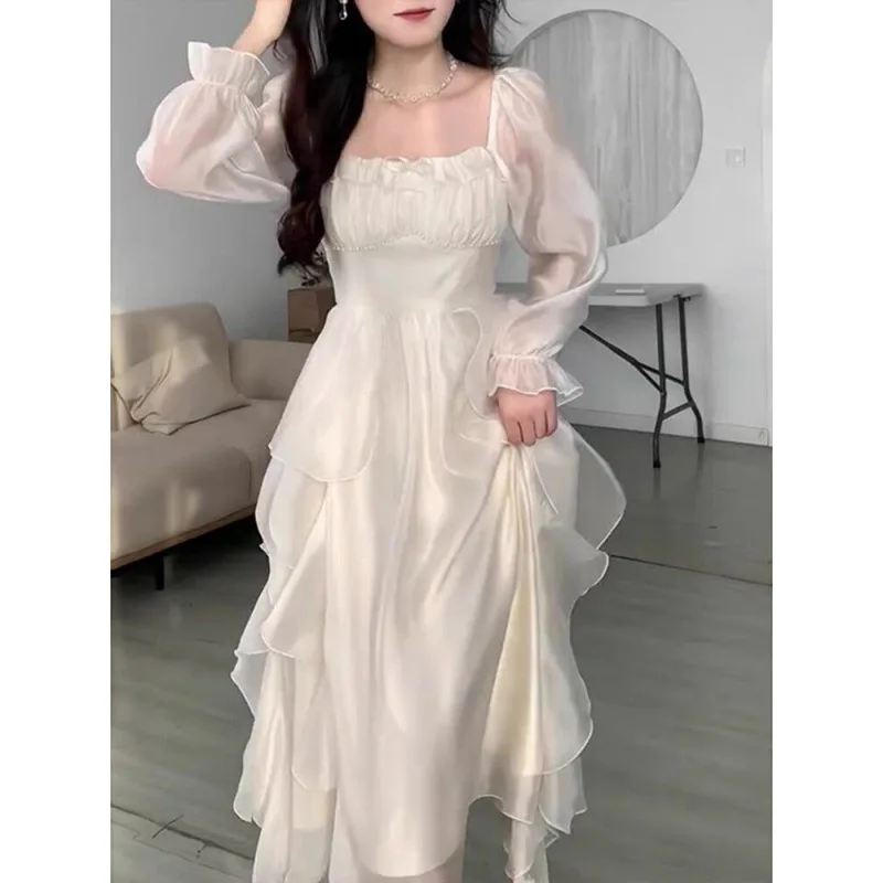 2023 Summer Pink Chiffon Vintage Fairy Dress Women Korean Style Elegant Party Midi Dress Female Court Retro Flare Sleeve Dresses
2023 Summer Pink Chiffon Vintage Fairy Dress Women Korean Style Elegant Party Midi Dress Female Court Retro Flare Sleeve Dresses