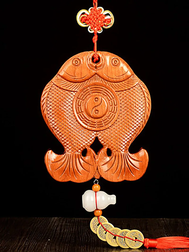Double Fish Chinese Feng Shui Peach Wood Bagua Mirror Wood carving Ornament Home Living Room Decor
Double Fish Chinese Feng Shui Peach Wood Bagua Mirror Wood carving Ornament Home Living Room Decor