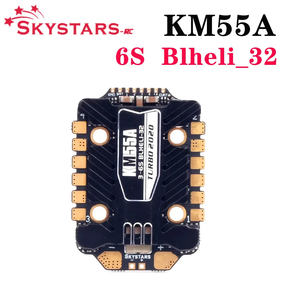 Skystars KM55 4IN1 55A ESC DSHOT600/1200 Blheli_32 3-6S ELECTRONIC SPEED CONTROLLER for RC Drone FPV Racing
Skystars KM55 4IN1 55A ESC DSHOT600/1200 Blheli_32 3-6S ELECTRONIC SPEED CONTROLLER for RC Drone FPV Racing