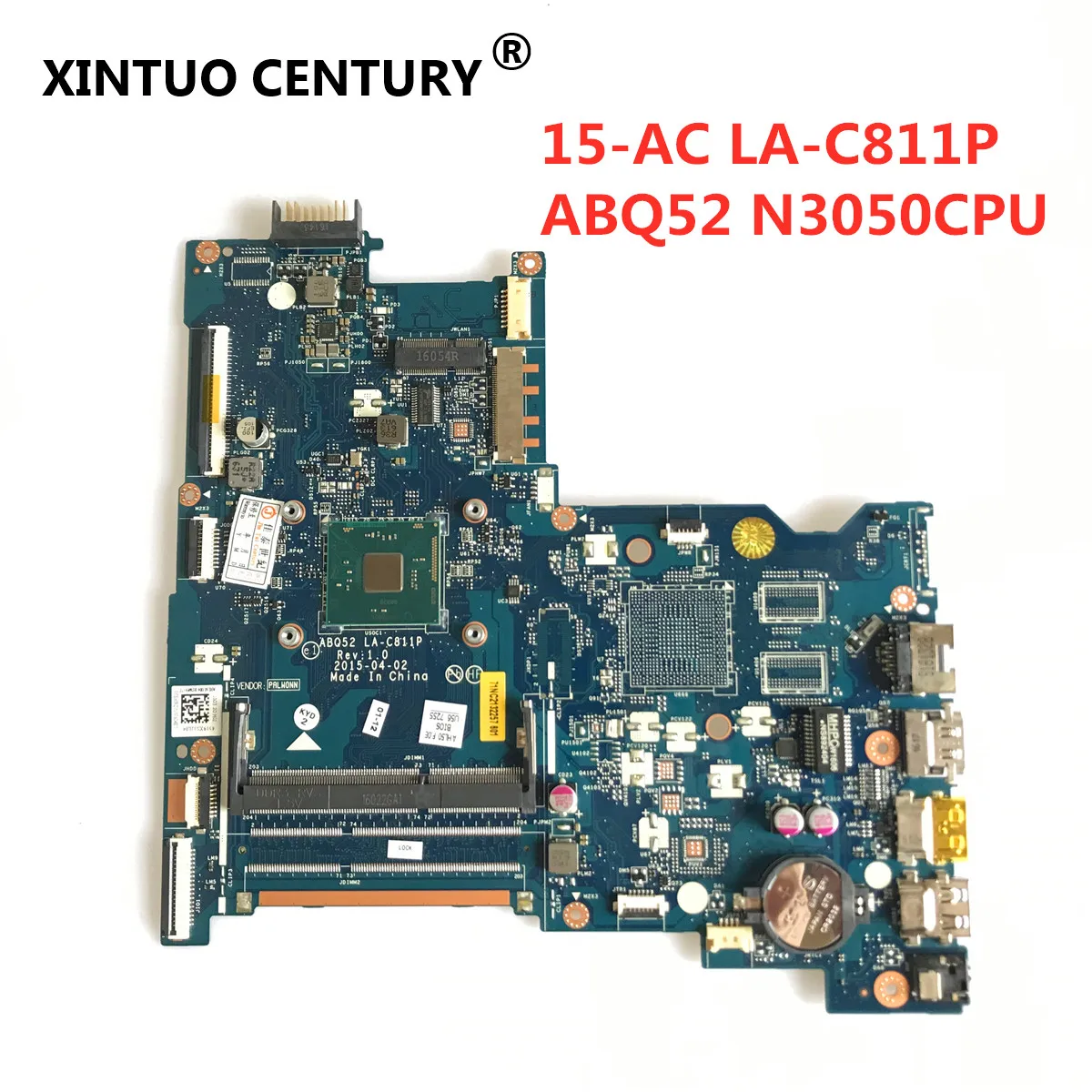 LA-C811P 815248-001 815248-501 817846-601 815248-601 подходит для HP 250 G4 15-AC материнская плата N3050 протестирована
LA-C811P 815248-001 815248-501 817846-601 815248-601 подходит для HP 250 G4 15-AC материнская плата N3050 протестирована