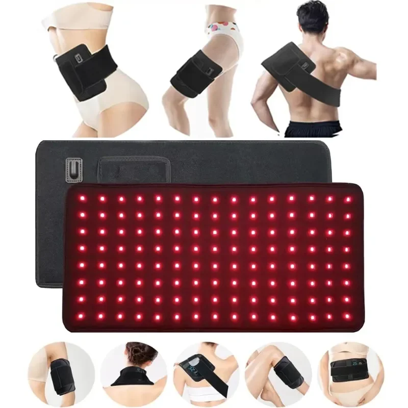 

LED Red＆Infrared Light Therapy Belt 850nm 660nm Back Pain Relief Burn Fat Wrap Slimming Machine Waist Heat Pad Full Body