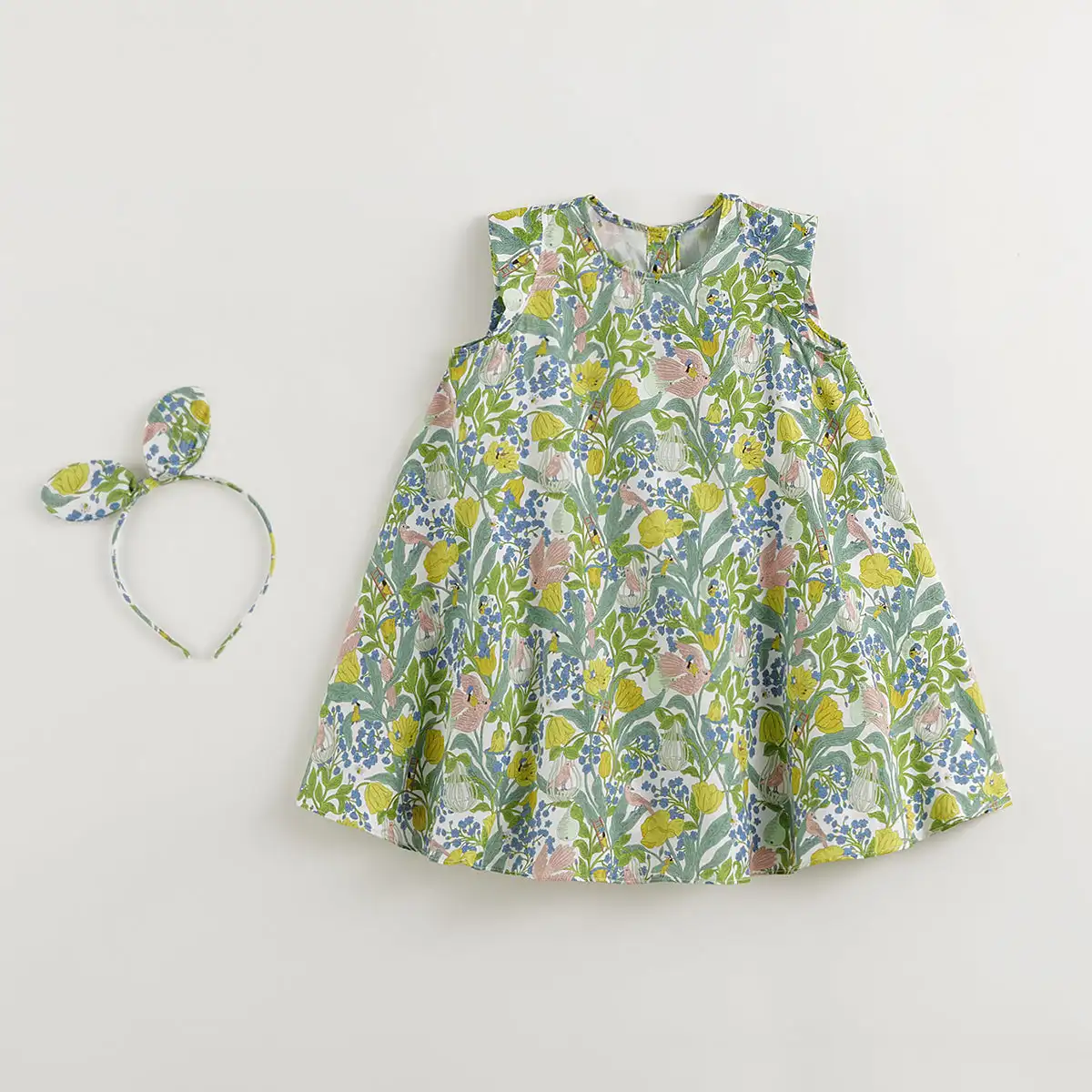 

MARC&JANIE Girls Floral Fairy Tale Flutter Sleeve Dress for Summer French Series 240369