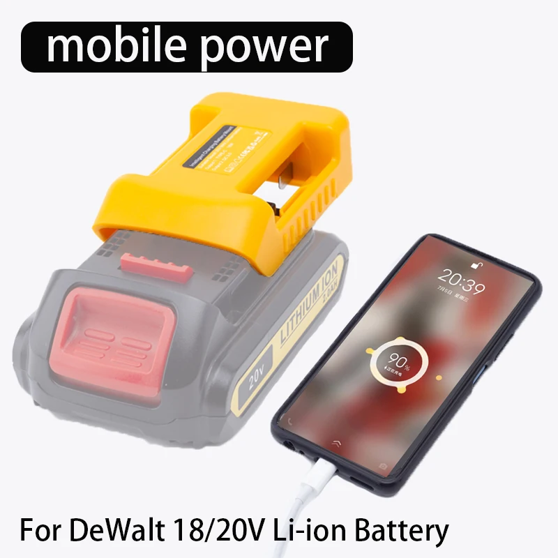 Battery Converter For DEWALT 18/20V Li-ion battery into a mobile device charger, mobile phone fast charge, and power bank
Battery Converter For DEWALT 18/20V Li-ion battery into a mobile device charger, mobile phone fast charge, and power bank