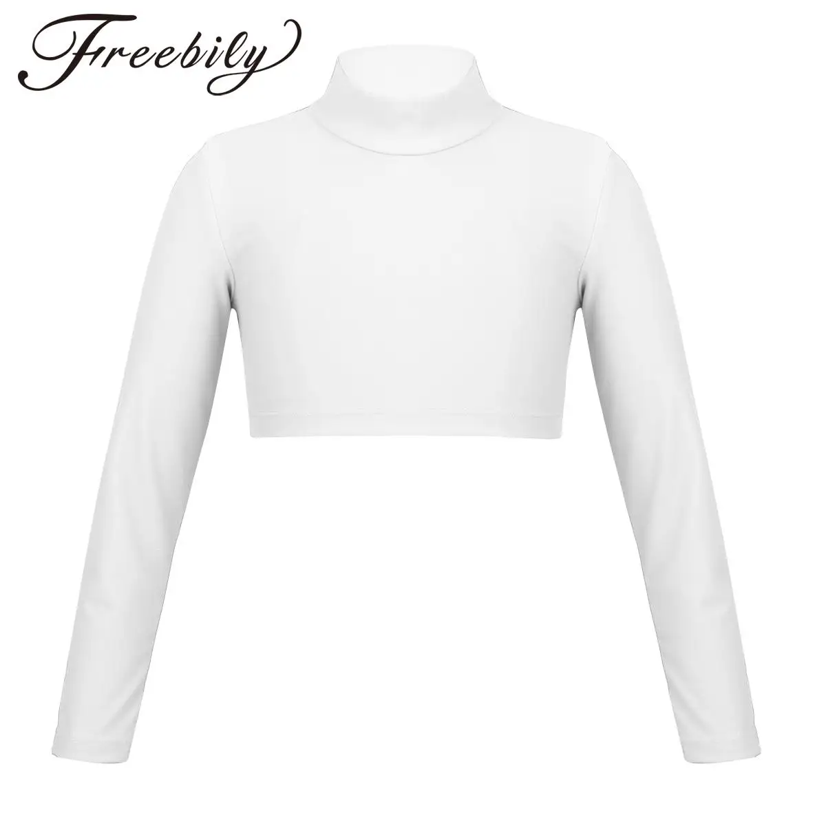 Kids Girls Hip Hop Jazz Street Dance Performance Crop Tops Long Sleeve Mock Neck Solid T-shirt for Gymnastics Fitness Workout
Kids Girls Hip Hop Jazz Street Dance Performance Crop Tops Long Sleeve Mock Neck Solid T-shirt for Gymnastics Fitness Workout