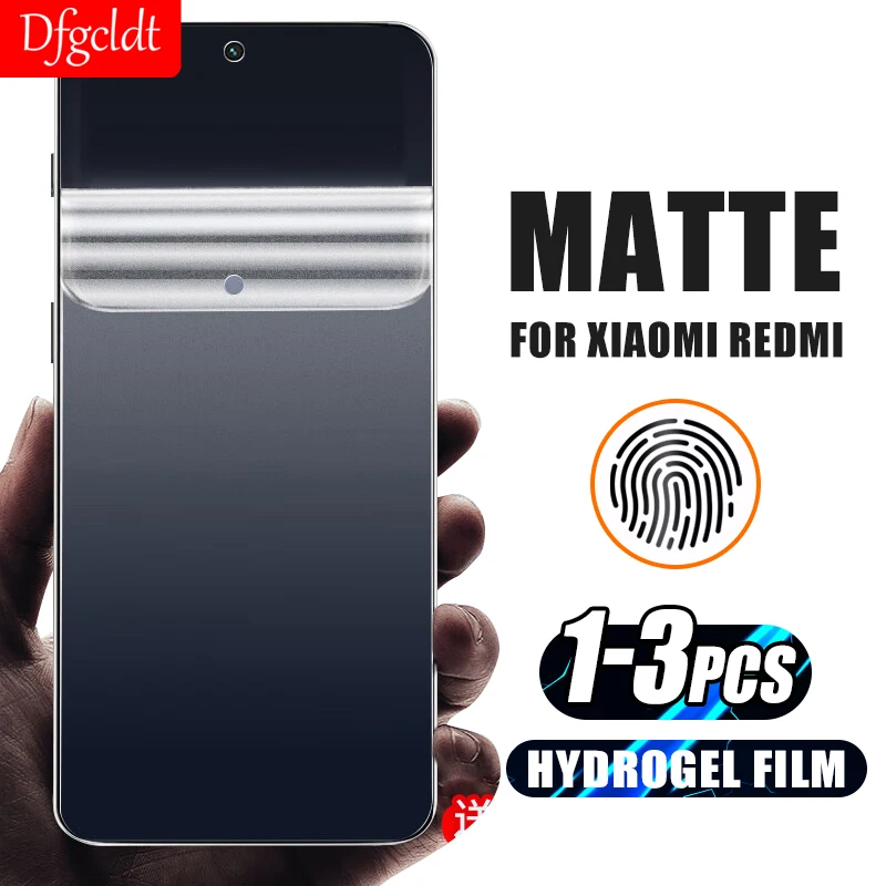 

1-3Pcs No Fingerprint Matte Hydrogel Film For Xiaomi Redmi Note 13 12 11 10 9 Pro A1 A2 Plus K60 K50 Ultra 12C Screen Protectors