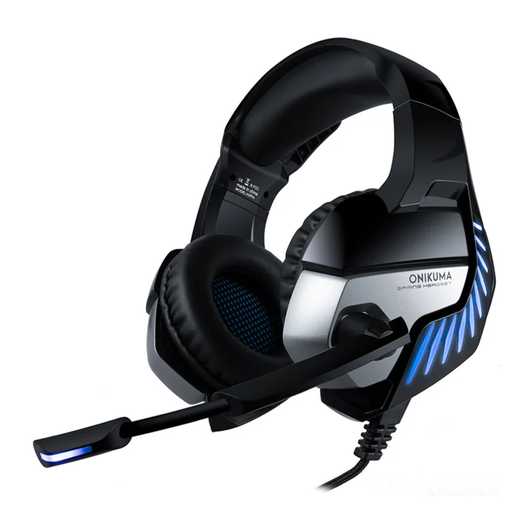 

K5 PRO wired gaming headset Over-Ear Gaming Headphones with Noise Canceling Microphone and LED Light for PS4,PC,Laptop