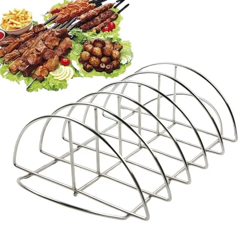 

Rib Racks For Grilling Stainless Steel Steak Roast Rack For Outdoor BBQ Accessories For Barbecue Picnic Camping And Slow Cook