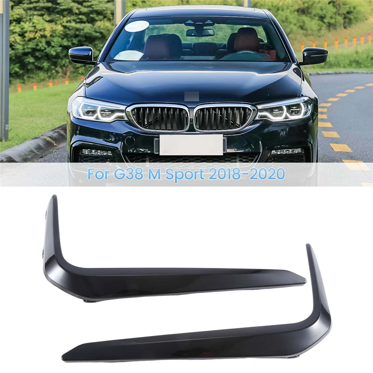 Black Car Fog Lamp Cover Trim Strips for BMW 5 Series G38 M Sport 2018-2020 51118070541 51118070542
Black Car Fog Lamp Cover Trim Strips for BMW 5 Series G38 M Sport 2018-2020 51118070541 51118070542