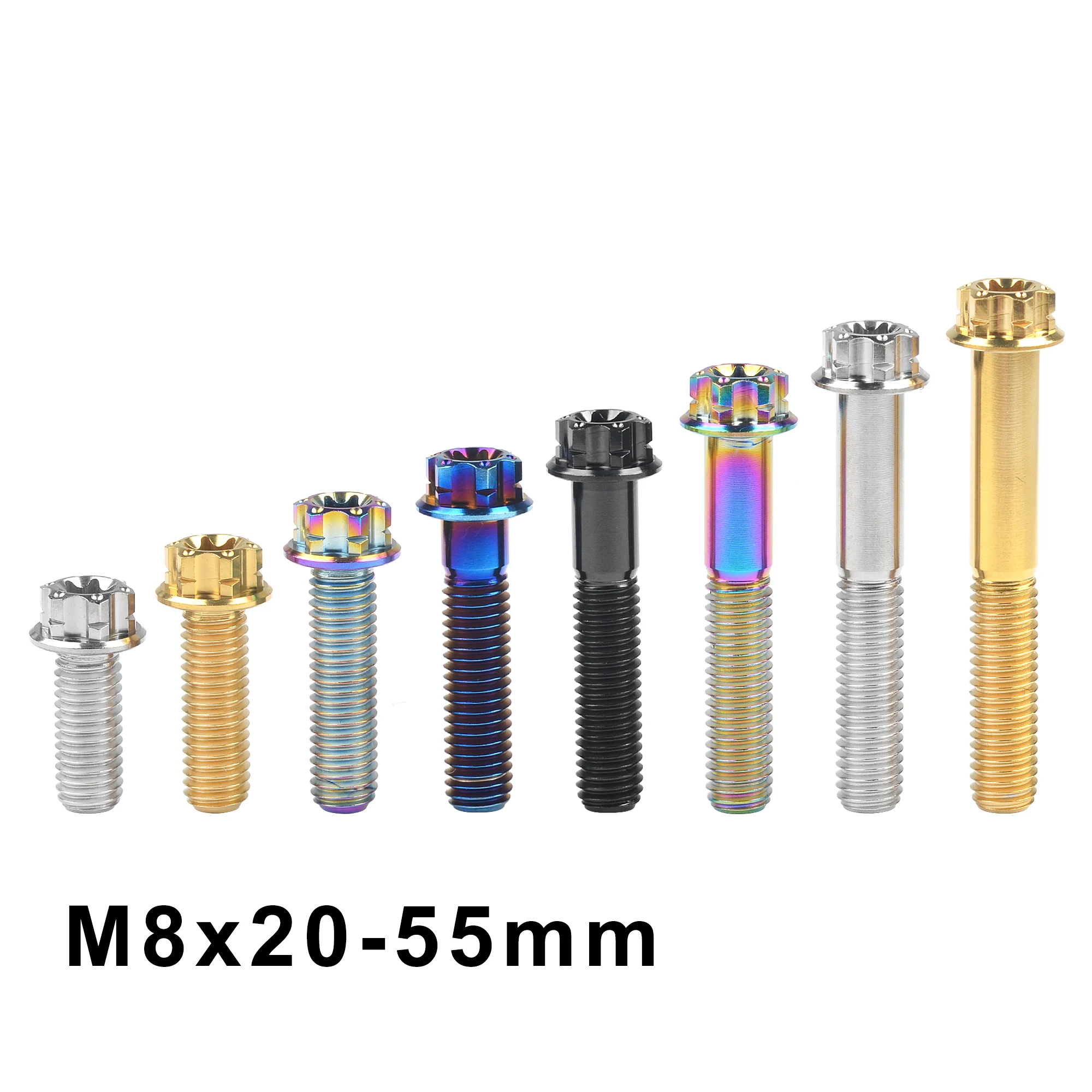 Weiqijie 6pcs Titanium Bolts M8x20 25 30 35 40 45 50 55mm Torx T40 Inner And Outer Plum Flange Head for Mforotorcycle Modificati
Weiqijie 6pcs Titanium Bolts M8x20 25 30 35 40 45 50 55mm Torx T40 Inner And Outer Plum Flange Head for Mforotorcycle Modificati