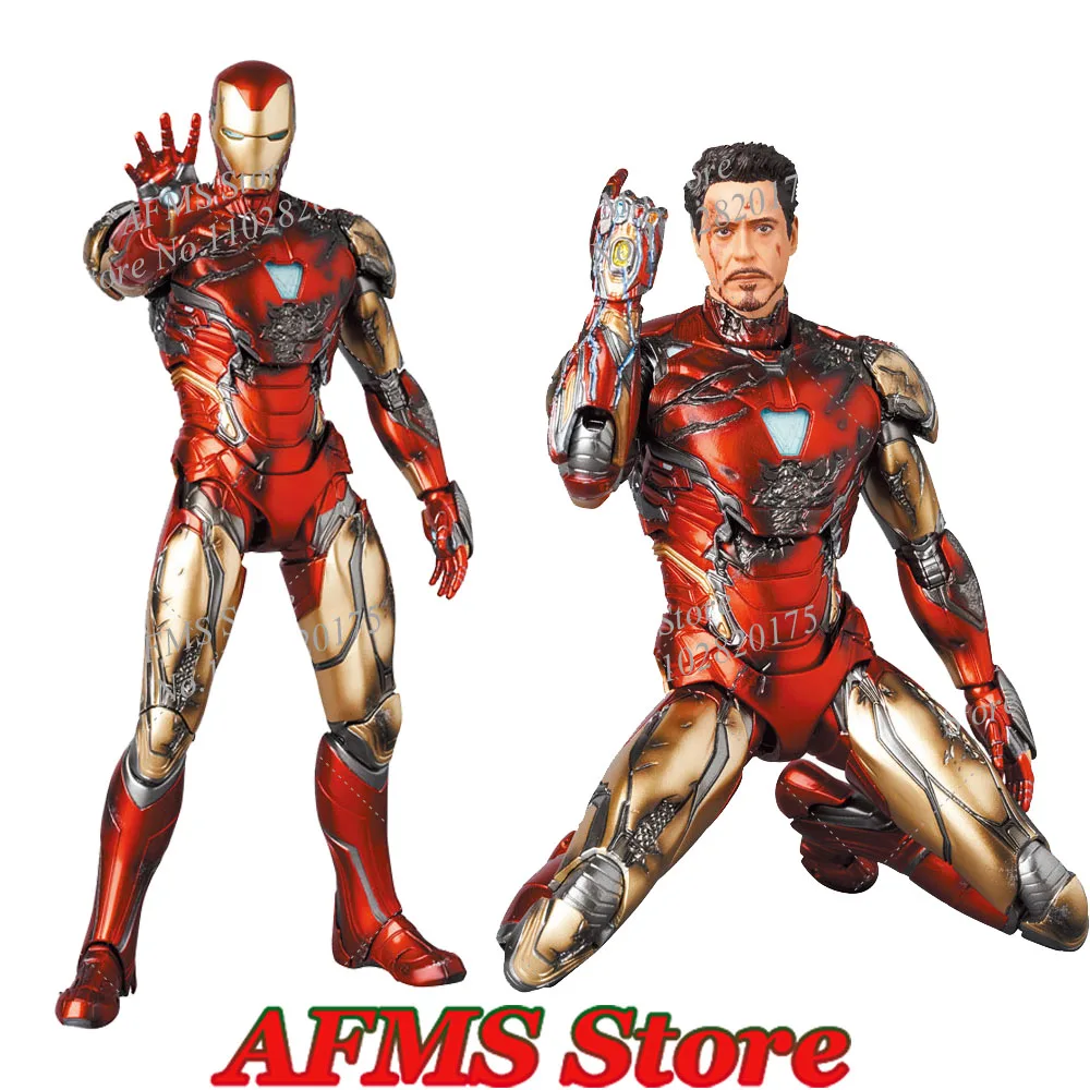 

MAFEX 195 1/12 SCale Collectible Figure Iron Man Tony Stark MK85 Marvel Avengers Infinity War Full Set 6Inch Men Soldier Model