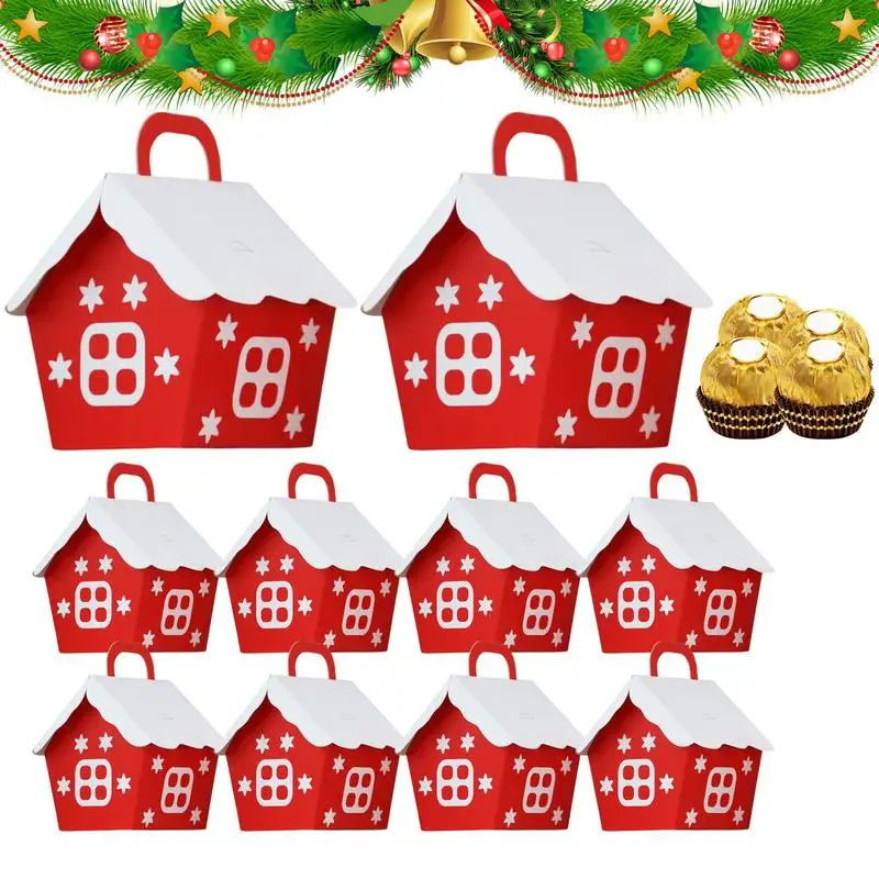 10pcs Christmas Gift Boxes House Shape Cardboard Paper Goodie Box Presents Display Boxes Decoration For Christmas Party Supplies
10pcs Christmas Gift Boxes House Shape Cardboard Paper Goodie Box Presents Display Boxes Decoration For Christmas Party Supplies