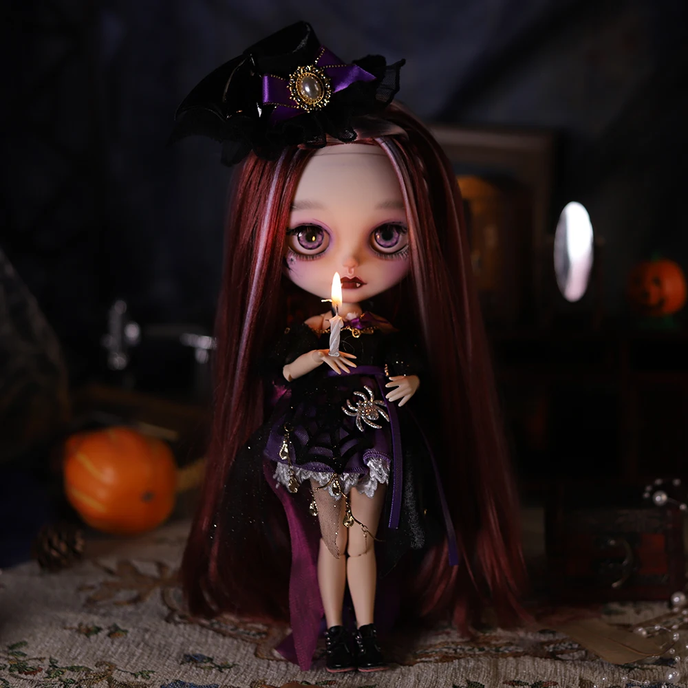

ICY DBS Blyth 1/6 Doll Halloween Theme Set dolls frosted face sleepy eyes long eyelashes bjd dolls full set SD