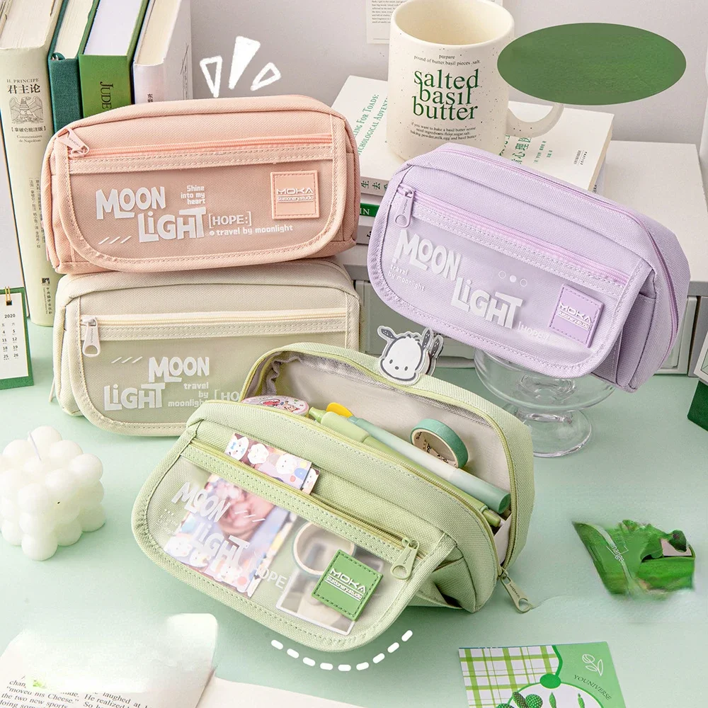 1pc Large capacity pencil case for students high appearance girls primary school students canvas stationery
1pc Large capacity pencil case for students high appearance girls primary school students canvas stationery