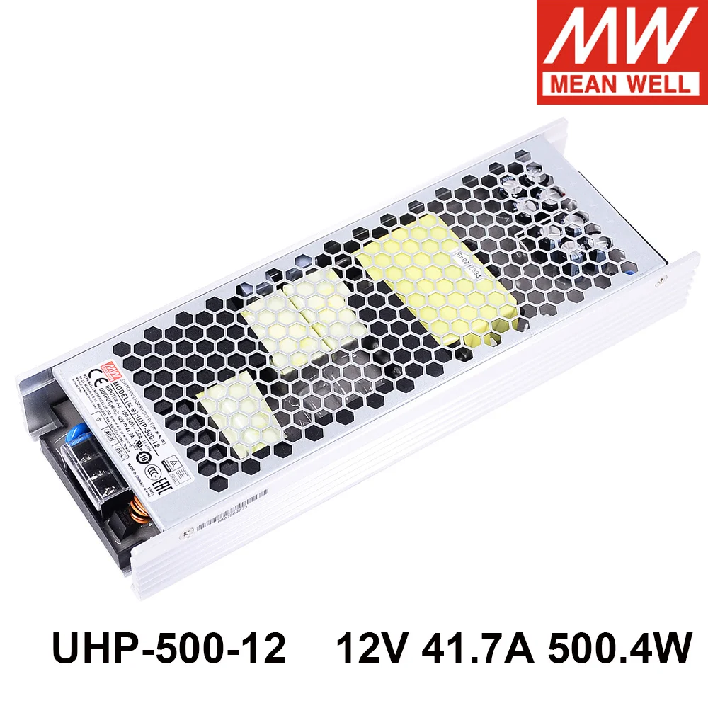 

Флэш-драйвер Taiwan Meanwell UHP-500-12 12V 41.7A 500,4 W с одним выходным переключением источника питания активного типа PFC для промышленного управления