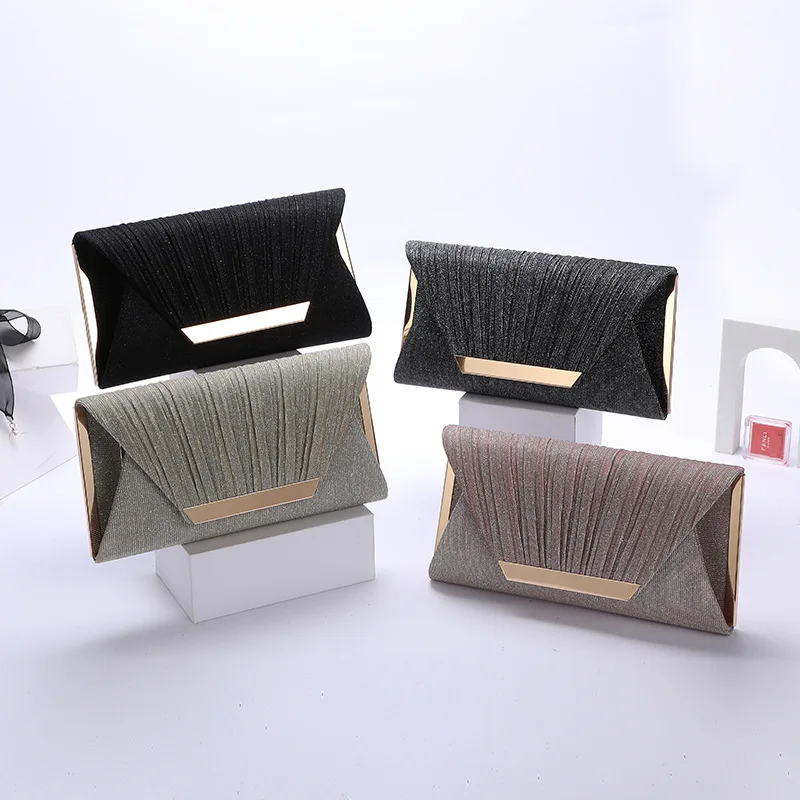 Women Delicate Pleated Sequins Evening Bag Bridal Wedding Party Clutch Elegant Purse Handbag Cocktail Bag Chain Shoulder Bag
Women Delicate Pleated Sequins Evening Bag Bridal Wedding Party Clutch Elegant Purse Handbag Cocktail Bag Chain Shoulder Bag