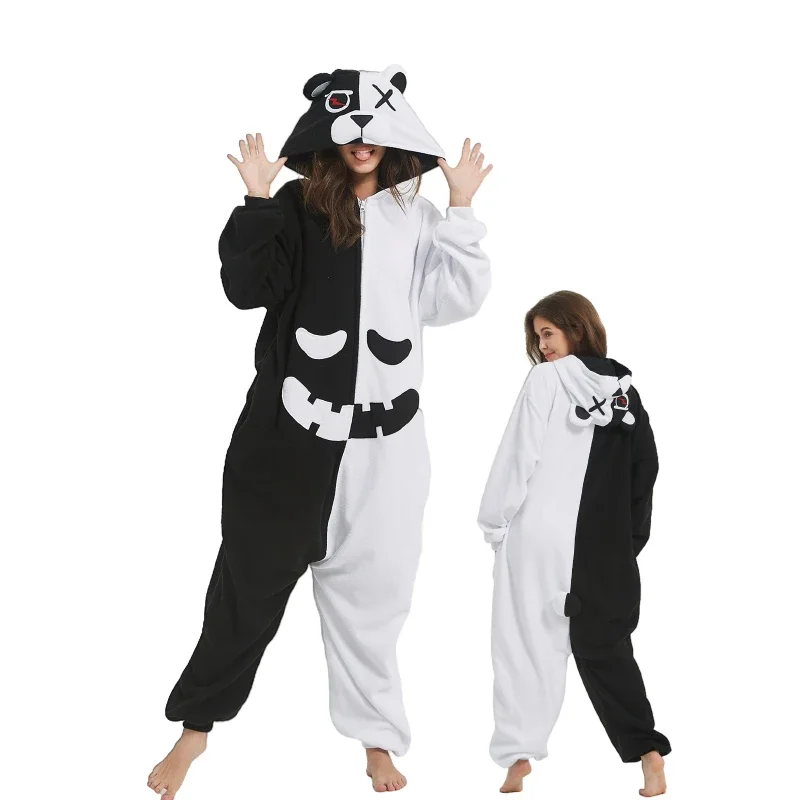 Hot Anime Bear Cosplay Pajama Adult Onesie Anime Jumpsuit Black White Bear Animal Pajamas Women Halloween Party Suit Overall
Hot Anime Bear Cosplay Pajama Adult Onesie Anime Jumpsuit Black White Bear Animal Pajamas Women Halloween Party Suit Overall
