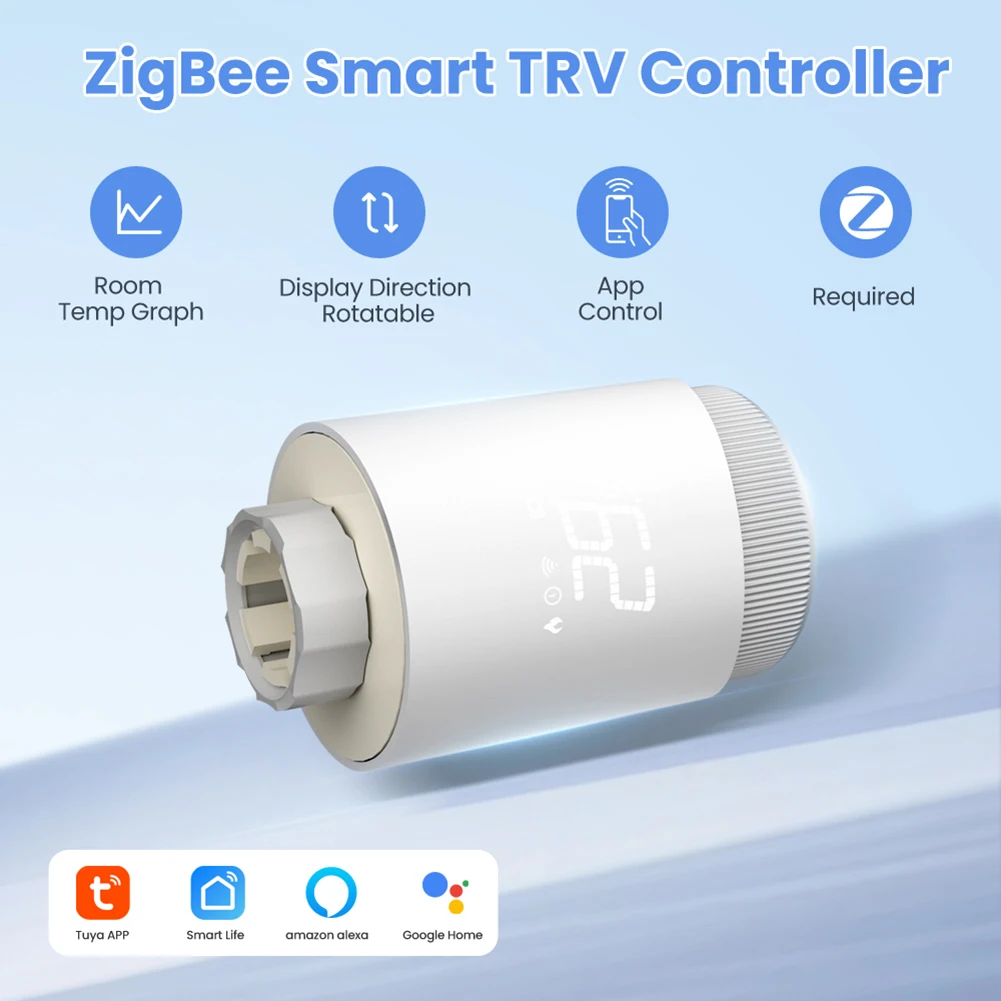 Tuya Zigbee Temperature Controller Smarthome Programmable Thermostat Radiator Valve APP Control Work with Alexa Google Home 2023
Tuya Zigbee Temperature Controller Smarthome Programmable Thermostat Radiator Valve APP Control Work with Alexa Google Home 2023