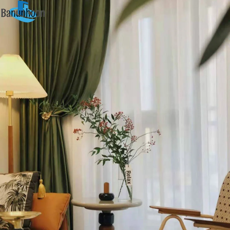 Modern Olive Green Velvet Curtains For Living Room Bedroom Villa Shading Finished Thickened Solid Color Drapes Window Balcony
Modern Olive Green Velvet Curtains For Living Room Bedroom Villa Shading Finished Thickened Solid Color Drapes Window Balcony