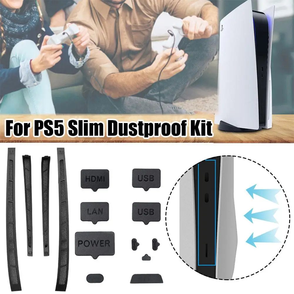 9Pcs Black Dust Plug For PS5 Slim Console Silicone Dust Protector Antidust Cover Dustproof Plug For PS5 Game Console Accessories
9Pcs Black Dust Plug For PS5 Slim Console Silicone Dust Protector Antidust Cover Dustproof Plug For PS5 Game Console Accessories