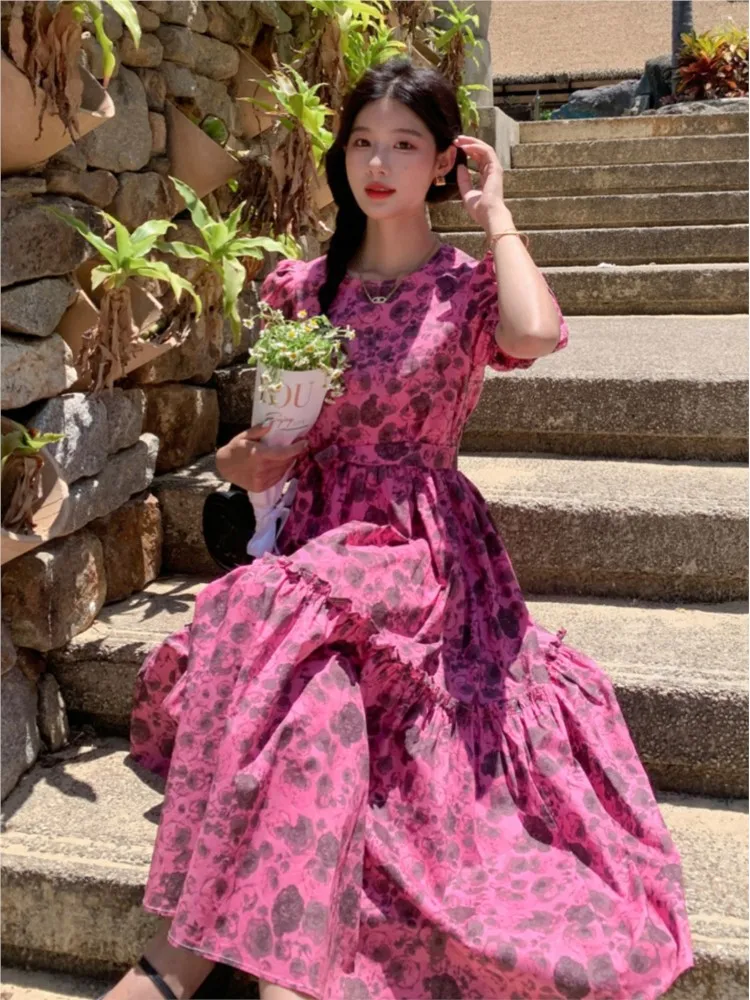Summer Women's Dress Casual Everyday Dress 2023 Cotton Floral Print Dress Short Sleeved Lotus Leaf Dress Elegant Vintage Dress
Summer Women's Dress Casual Everyday Dress 2023 Cotton Floral Print Dress Short Sleeved Lotus Leaf Dress Elegant Vintage Dress