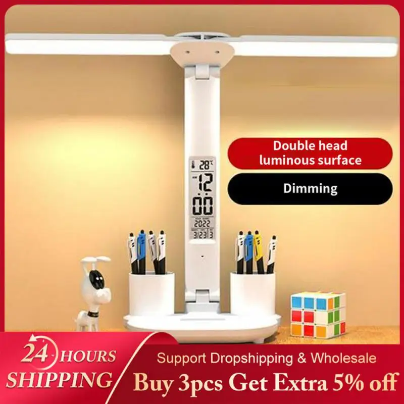 LED Desk Lamp,Multifunction Table Lamp with Calendar USB Touch Night Light with Pen Holder for Bedroom Reading Lamp de chevet
LED Desk Lamp,Multifunction Table Lamp with Calendar USB Touch Night Light with Pen Holder for Bedroom Reading Lamp de chevet