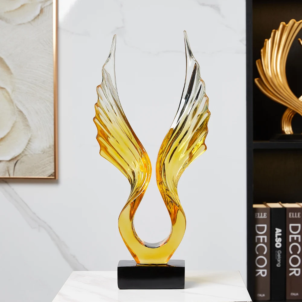 Home Decor Abstract Transparent Wing Shaped Statue Pos-modern Style Interior Cabinet Bookcase Ornament Resin Sculpture Crafts
Home Decor Abstract Transparent Wing Shaped Statue Pos-modern Style Interior Cabinet Bookcase Ornament Resin Sculpture Crafts