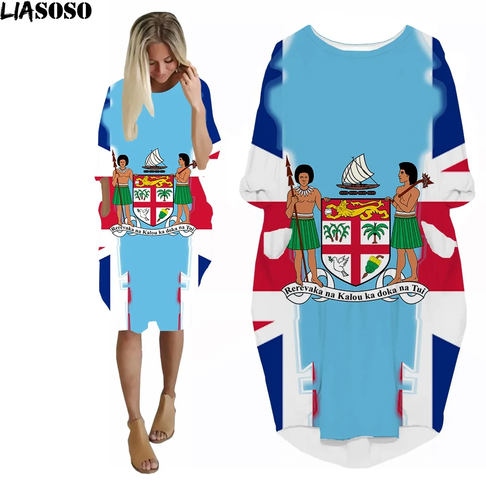 LIASOSO Fashion Women Men TheRepublicofTheFiJiIslands Flag Stripe Print Pocket Skirt Lady Wild Summer Loose Blue Party Dress
LIASOSO Fashion Women Men TheRepublicofTheFiJiIslands Flag Stripe Print Pocket Skirt Lady Wild Summer Loose Blue Party Dress