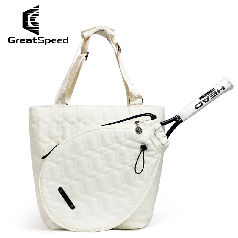 2023 Top Quality Women GreatSpeed Tennis Bag 2 Pack Tennis Rackets Storage Bags Nylon Fabric White Portable Grils Tennis Handbag
2023 Top Quality Women GreatSpeed Tennis Bag 2 Pack Tennis Rackets Storage Bags Nylon Fabric White Portable Grils Tennis Handbag