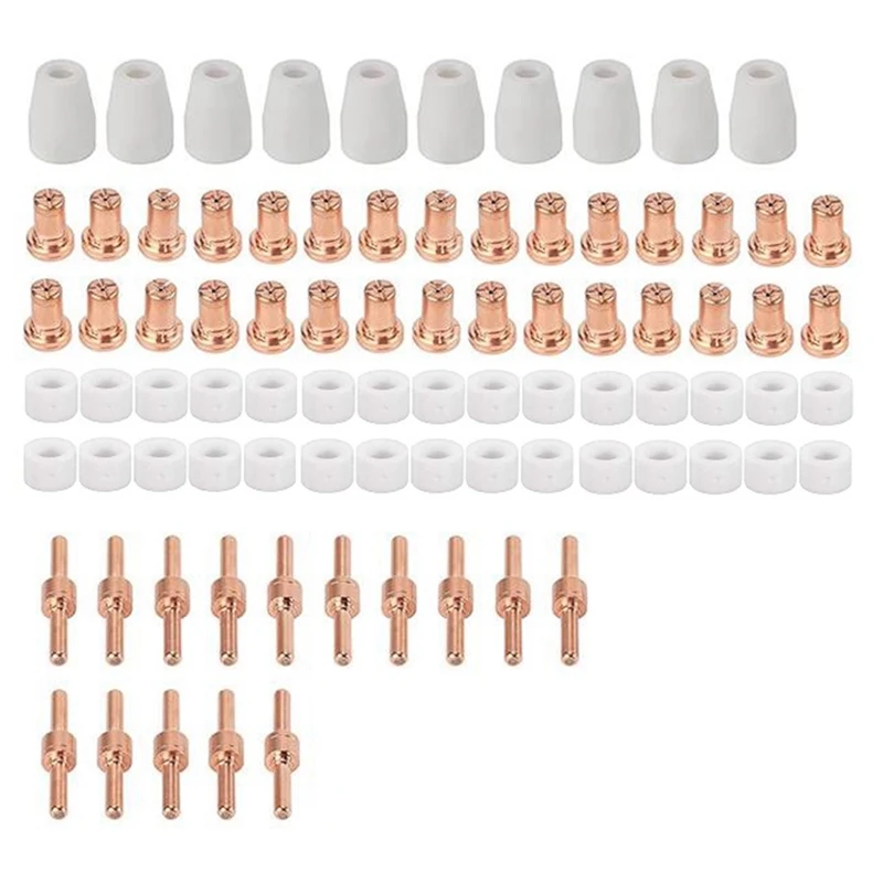 85Pcs Air Plasma Cutting Tips For LG-40 PT-31 Cutter Consumables CUT-40 CUT-50D Swirling Rings Electrode Shield Cups
85Pcs Air Plasma Cutting Tips For LG-40 PT-31 Cutter Consumables CUT-40 CUT-50D Swirling Rings Electrode Shield Cups